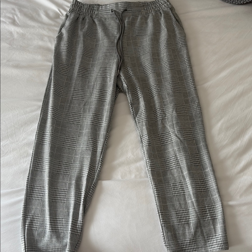 a new day Black and White Checkered Straight Leg Pants